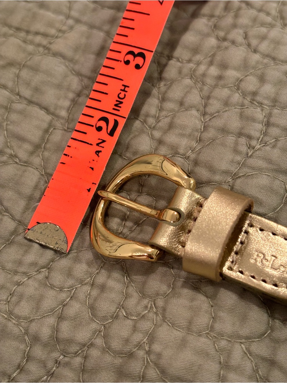 Lauren Ralph Lauren Gold Braided Leather Belt L/XL - Picture 4 of 8